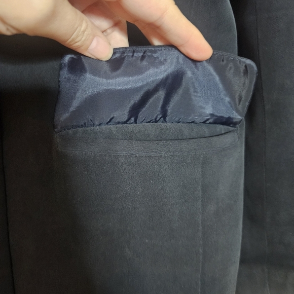 Vintage CHAUS 100% Silk Black Utility Blazer Lined Jacket Women’s Size 6 - Picture 5 of 8